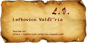 Lefkovics Valéria névjegykártya